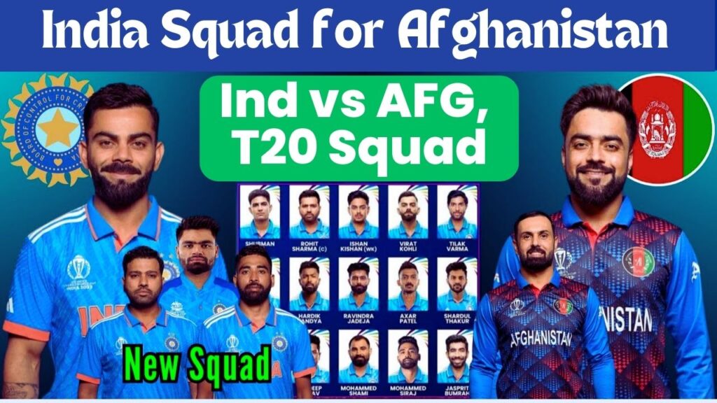 India Squad for Afghanistan India vs Afghanistan T20 Squad Players List 2024