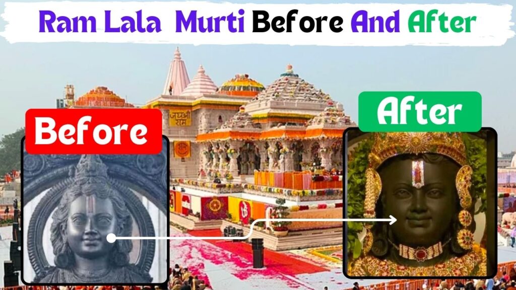 Ram Lalla Before And After, Ram Mandir Murti, Ram Murti Before And After Pran Pratishtha