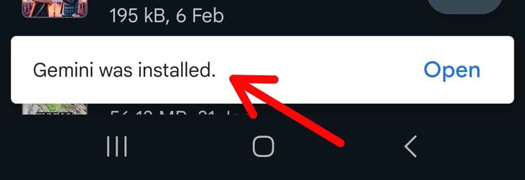 Step 7. By doing this, the Google Gemini AI App will be installed in your phone. 